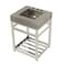 Fauceture KVSP2522A6 25" Stainless Steel Sink W/ Steel Console Sink Base, Nickel KVSP2522A6 - alternate 1